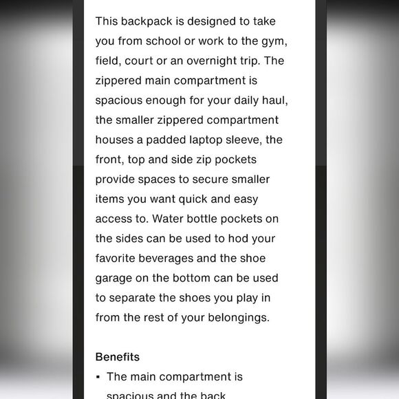 Jordan Velocity 38L Backpack - Picture 10 of 14